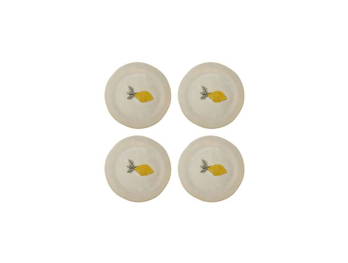 Assiette Ø21 cm (Set de 4) en grès jaune Hadden