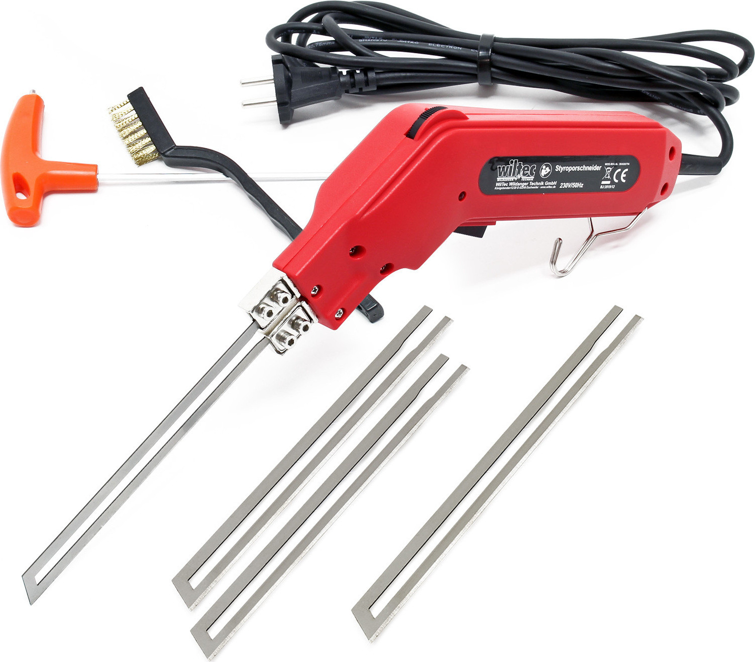 Wiltec Styroporschneider met 4 messen en 200W vermogen voor polystyreen en hard polystyrenschuim, heetdraadsnijder tot 600°C