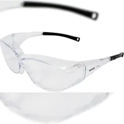 TRIZERATOP Schutzbrille klar – Überbrille mit UV-Schutz und verstellbaren Bügeln