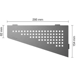 Schlüter Systems SHELF-E-S3 Wand-Ablagesystem Square Aluminium TSG - strukturbeschichtet grau Höhe: 154 mm Breite: 295 mm