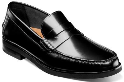 Florsheim Berkley Flex Penny Loafer - Mens 12 Black Slip On N