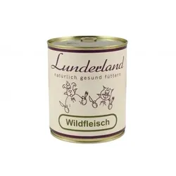 Lunderland Dose 800g Hundenassfutter 24 x 800 Gramm Wildfleisch