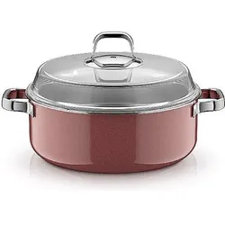 WMF Fusiontec Mineral Pro, Schmortopf mit Deckel, 28 cm, Rose Quartz, Pfanne + Kochtopf, Rosa