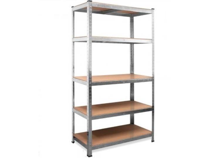 Monzana Stellingkast - Metaal 5 MDF Planken 875kg 180x90x40 - Zilver