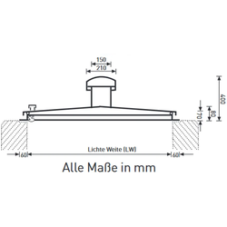 Zarges Brunnenabdeckung in runder Form aus Stahl ohne Isolierung Durchmesser 800 mm