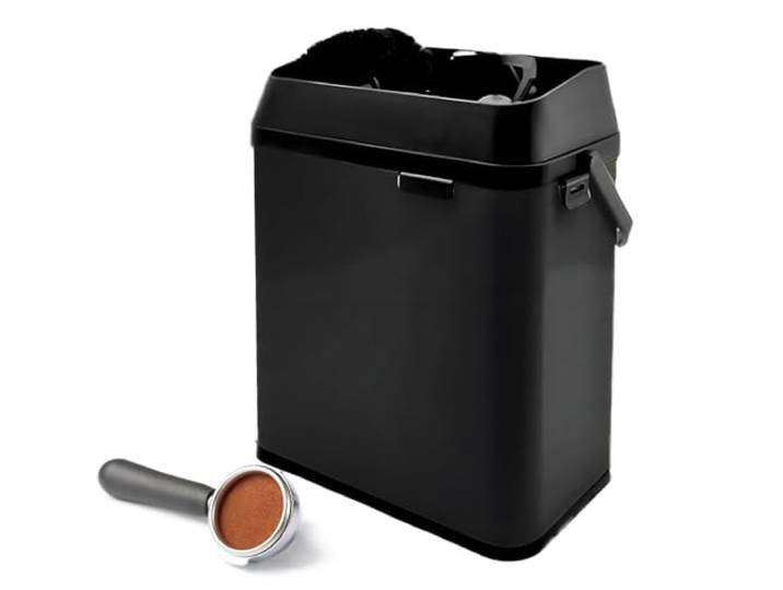 GESAIDES Elektrischer Siebträgerreiniger – Automatische Kaffeesatzreinigungsmaschine – Abklopfbehälter für Espresso – Espresso-Puck-Sauger – Innovatives Espressomaschinen-Zubehör,Black