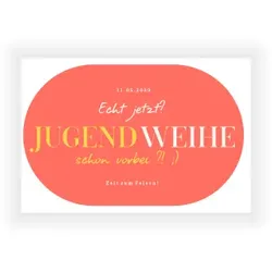 Einladungskarte Jugendweihe: JUGENDweihe in Rot