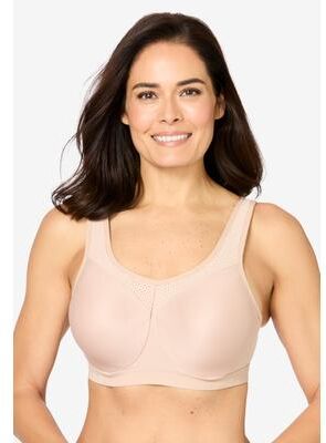 Plus Size Women's Glamorise® Wonderwire® High-Impact Underwire Sport Bra 9066 by Glamorise in Cafe (Size 44 B)