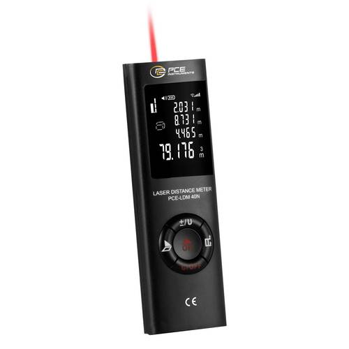 PCE Instruments Laser Entfernungsmesser PCE-LDM 40N |Volumen |Fläche |0,05 . 40m |Auflösung 0,001m |Pythagoras Funktion