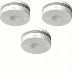 Hager TG553A Funk-Rauchwarnmelderset Komfort Q, 3x TG550A, IR Alarmstopp, weiß