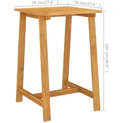 vidaXL, Bartisch, Quponville (70 x 70 x 104 cm, 70 x 70 x 104 cm)