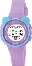 Fusion Finds Cute Kids Digital Watch With Alarm, Waterproof LED Display & Meow Star Design For Girls And Boys purple