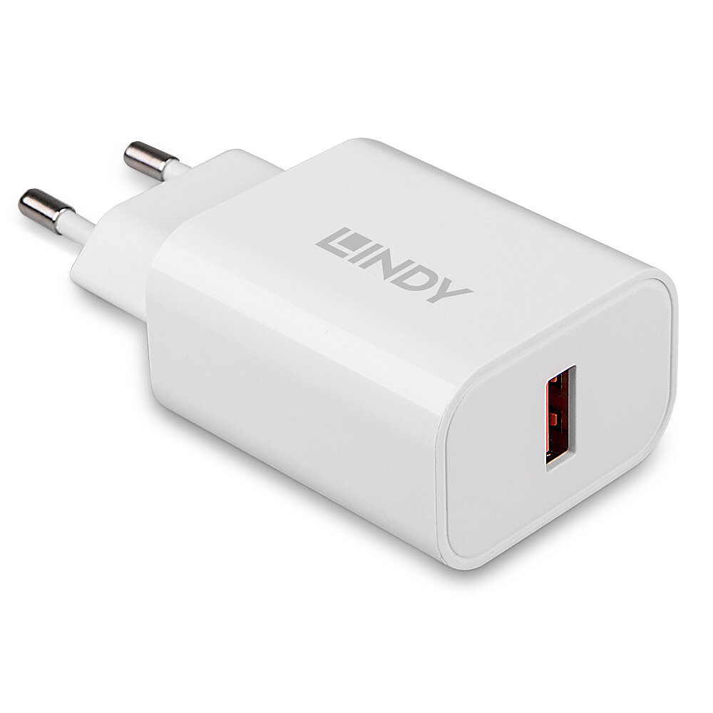 Lindy USB Typ A Oplader 18W, wit