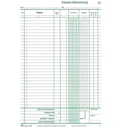 Roth, Formular, Kassenbuch