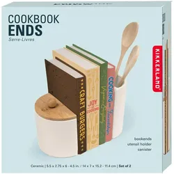 Kikkerland, Buchstütze, Cookbook Ends (15 x 15.50 x 15 cm)