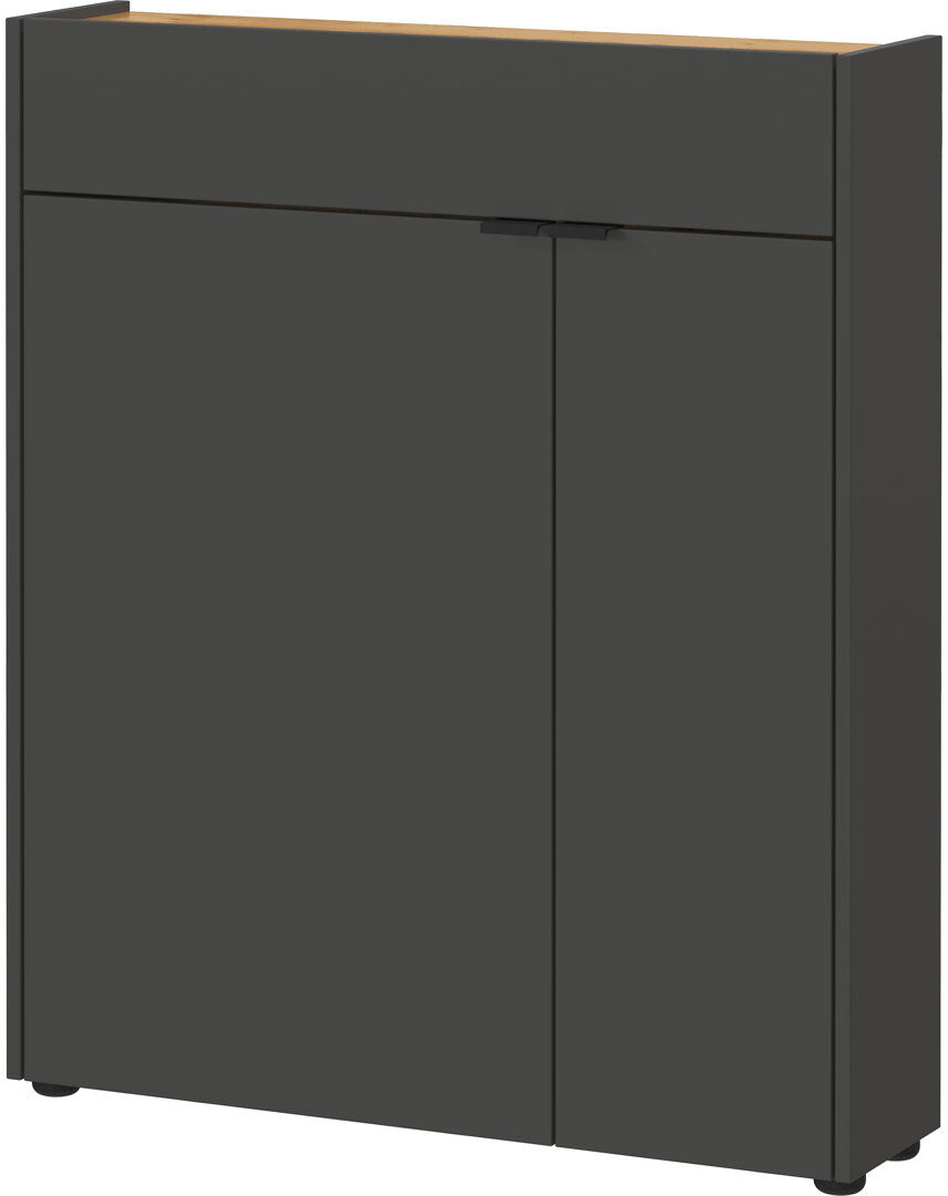 Latitude Run Azavier Standard Accent Cabinet Graphite details 99cm H X 83cm W X 22cm D