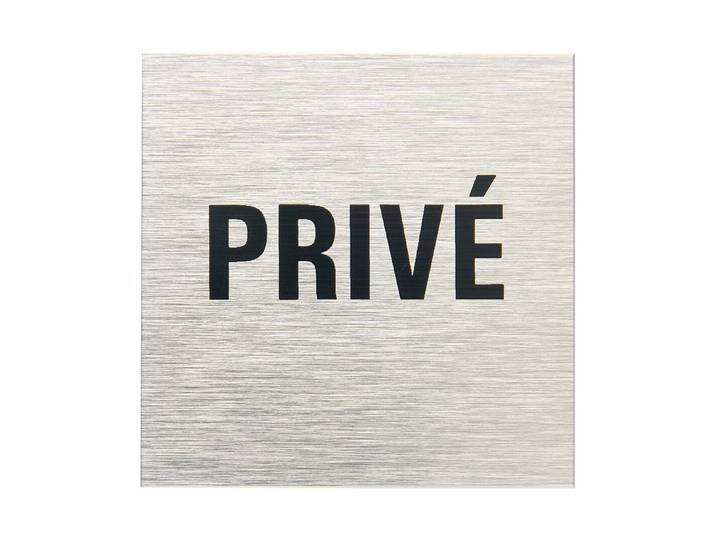 Alu-Schild Privé ⌀ 6 cm
