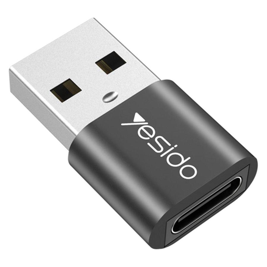 Yesido GS09 Mini Aluminum Alloy Usb Type-c U-Disk Card Reader Mouse Convert OTG Adapter (USB-C) (GS09)