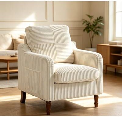 Scooped Armchair Mid Century Modern Accent Chairs Upholstered Comfy Chair