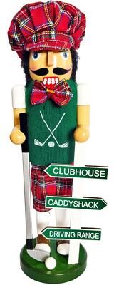 "Santa's Workshop 14"" Golf Anyone Nutcracker"