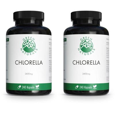 Green Naturals Chlorella Kapseln 2400 mg vegan x2 2x240 St