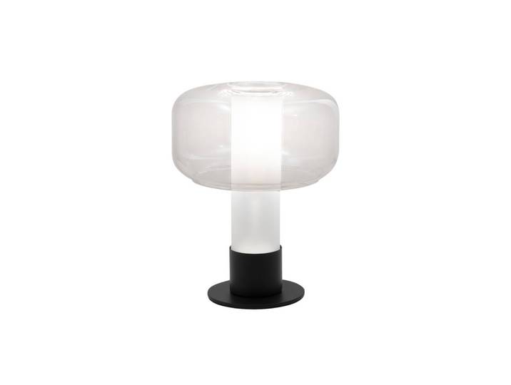 Fabas Luce LED Tischlampe Flick, dimmbar, klar / transparent, für Wohn- / Esszimmer, Glas, Modern