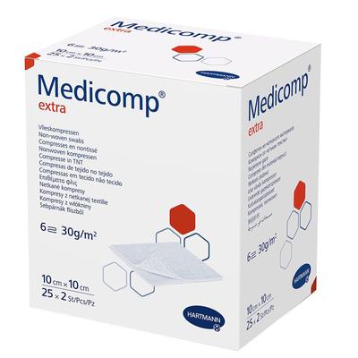 Medicomp extra Vlieskomp.steril 10x10 cm 6fach 25x2 St Kompressen