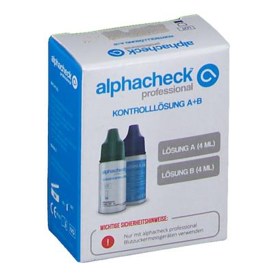 Alphacheck professional Kontrolllösung A+B Kombi 2x4 ml Lösung