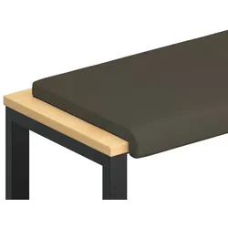 vidaXL Bankkissen Kunstleder Grau Tiefe 35 cm