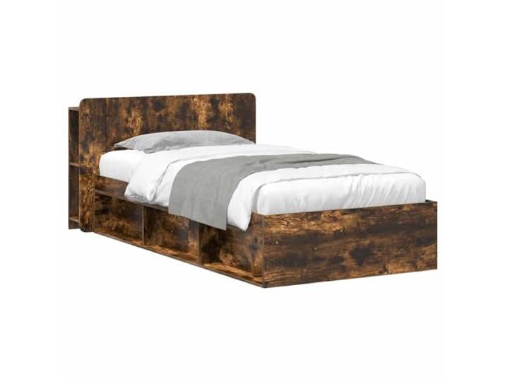 Keeushr Bettgestell mit Stauraum Geräucherte Eiche 75 x 190 cm Holzwerkstoff,Lattenrost,Schubladen unter der Matratze,modernes Design,Schlafzimmer