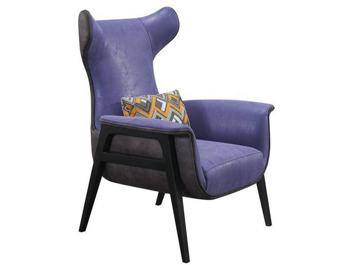 Xlmoebel Loungesessel Eleganter blauer Sessel mit hochwertiger Polsterung für Komfort (1-St., Sessel), Hergestellt in Europa