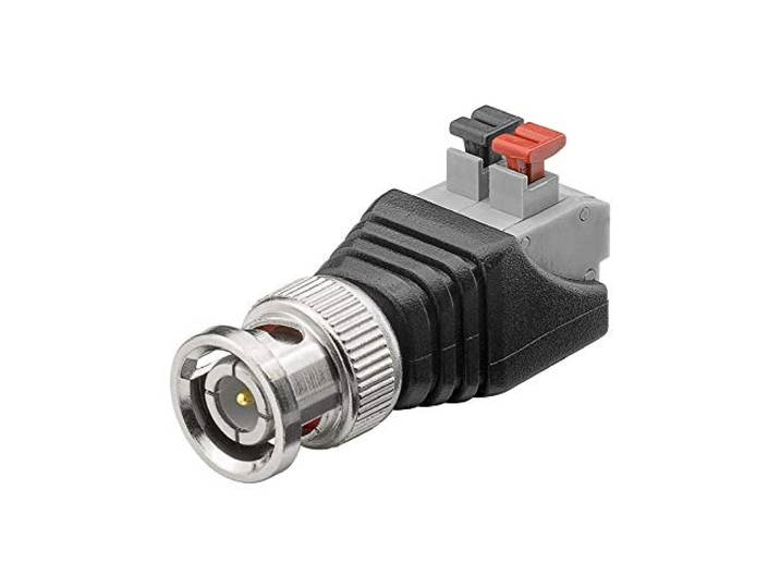 Terminal Block 2-pin > BNC male push-down clamping assembly