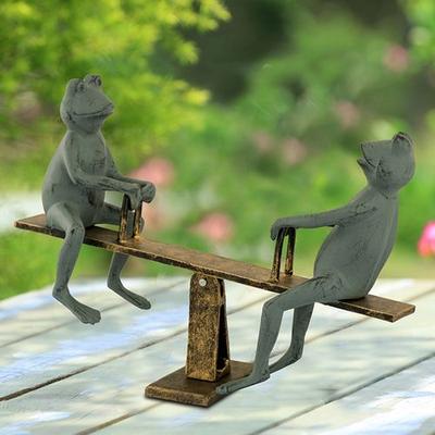 San Pacific - Ds Playground Days Frog Garden Sculpture Green , Green