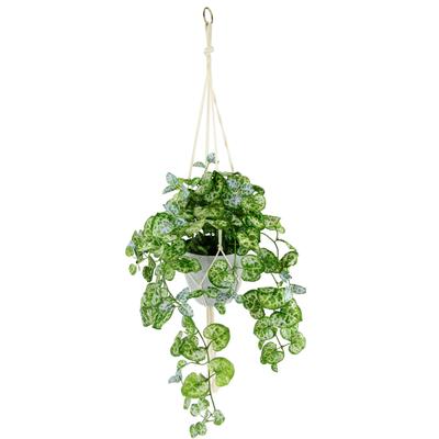 Kunstpflanze I.GE.A. "Leuchterblume", grün, B:40cm H:80cm L:30cm, Obermaterial: 80% Polyester, 20% Kunststoff, Kunstpflanzen, Kunstpflanze, Hängepflanze