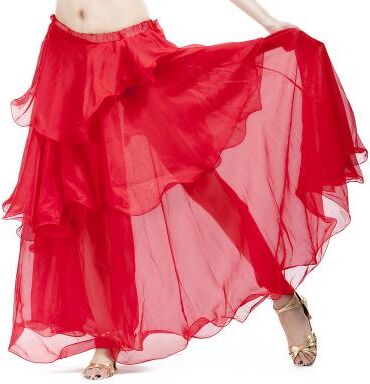 LightInthebox Belly Dance Skirt Ruffles Tier Women's Training Chiffon