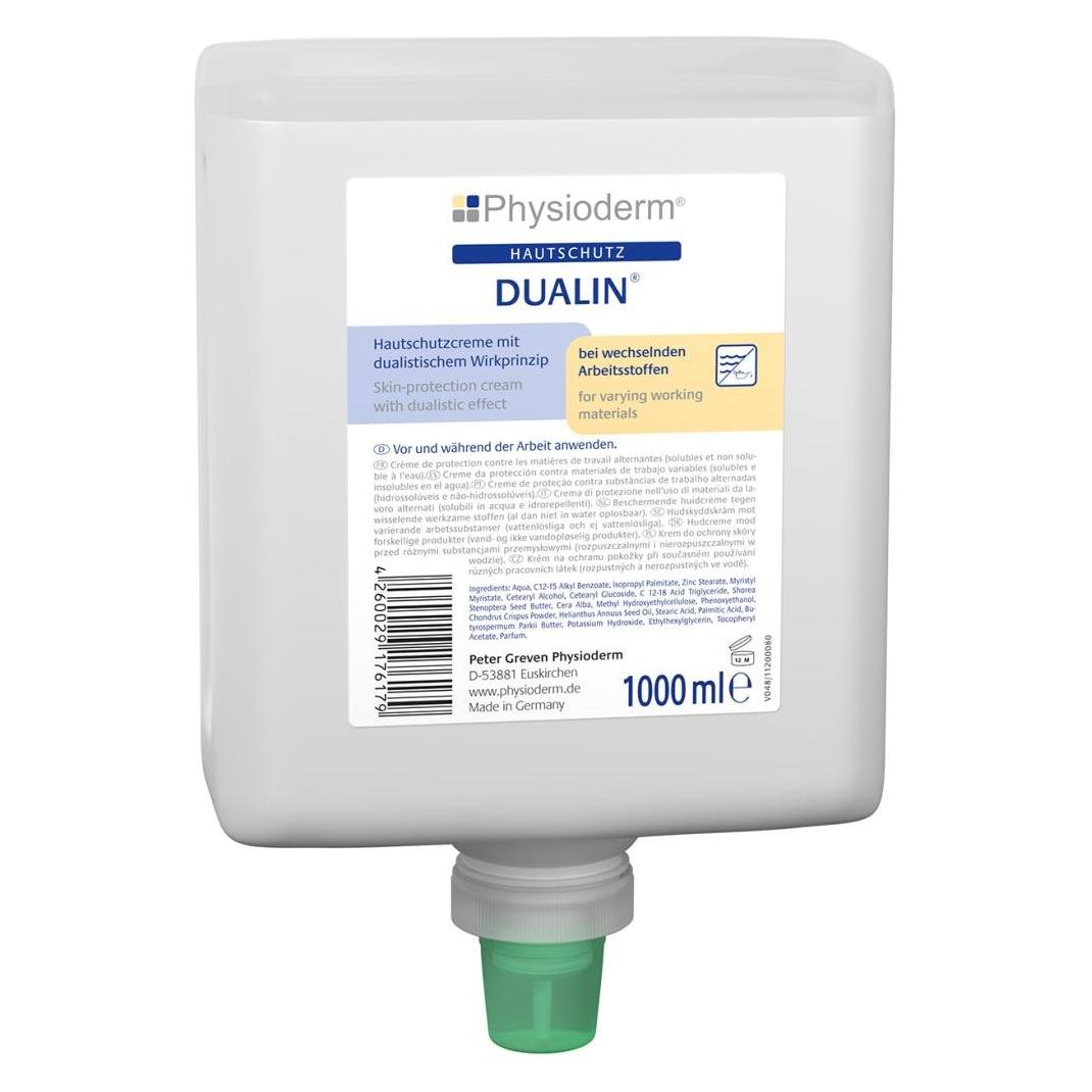 PGP Physioderm Dualin Mineralölfrei 1 L Handcreme, Neptunfl. Hautschutzcreme bei wechselnden Arbeitssto (1000 ml) (4260029176179)