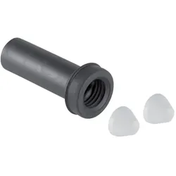Geberit Anschlussstutzen 152608461 Ø 50 mm, mit Manschette/Deckkappen, PE-HD, seidenglanz verchromt