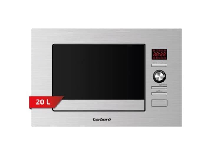 Corbero cmicp100 Comptoir du 20L 800 W Edelstahl Mikrowelle – Mikrowelle (Comptoir du, 20 L, 800 W, Knöpfe, drehbar, Edelstahl, 1000 W)
