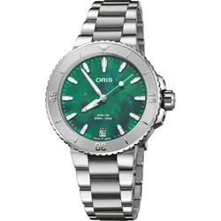 Oris Aquis X Bracenet 36,5mm 01 733 7770 4137-07 8 18 05P - blau,grün,recycelte Fischernetze,silber - 36,5mm