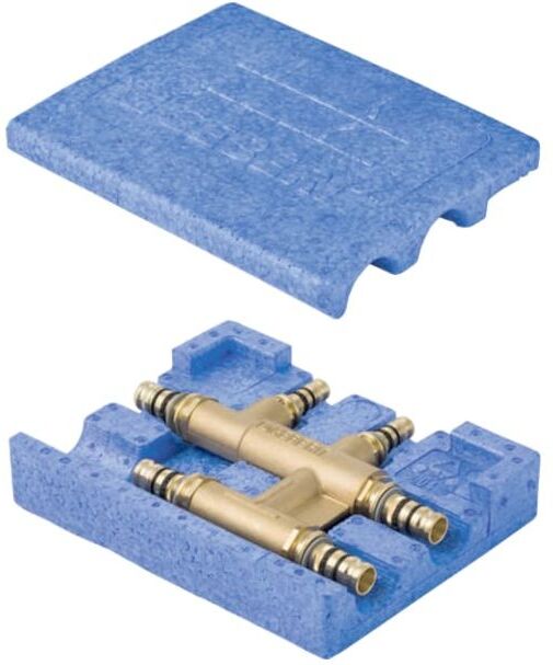 Geberit Mepla Kreuzungs-T-Stück 611319005 Ø 16x16x16mm, mit Dämmbox