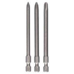 Bosch Accessories 2607001757 Kreuzschlitz-Bit Antrieb: 1/4 (6.3 mm) Abtrieb: Kreuzschlitz Phillips PH 1, PH 2, PH 3 89 mm