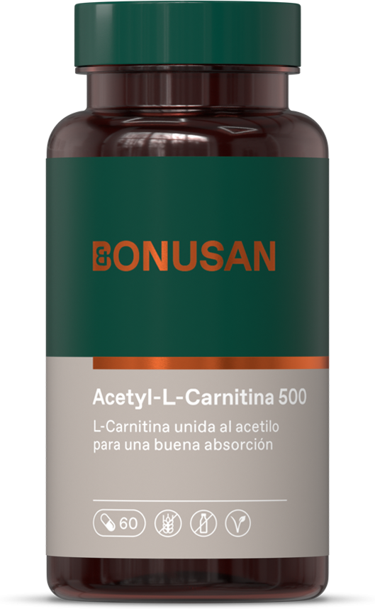 Bonusan Acetyl L-Carnitina 500 mg 60 Cápsulas