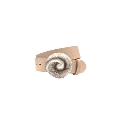 Ledergürtel RETTUNGSRING GÜRTEL, Damen, Gr. 80, beige, Rindsleder, Gürtel Ledergürtel