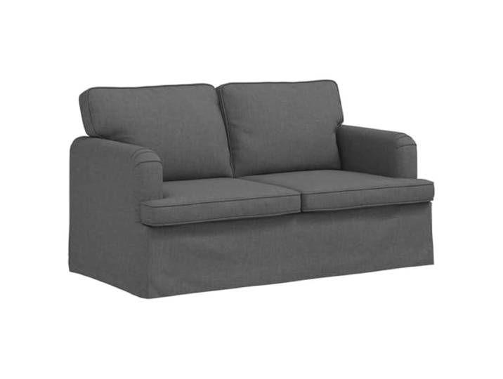 IBUQDDV Modulares Sofa Dunkelgrau 144 x 80 x 85 cm Stoff Metallgestell, atmungsaktive Materialien, Kunststofffüße, Armlehnen aus Holzwerkstoff, drinnen, Wohnzimmer, Schlafzimmer