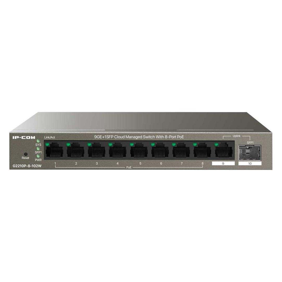 IPC IP-COM Switch G2210P-8-102W Netzwerk-Switch Gigabit Ethernet (10/100/1000) Power over Ethernet (PoE) (8 Ports) (G2210P-8-102W)
