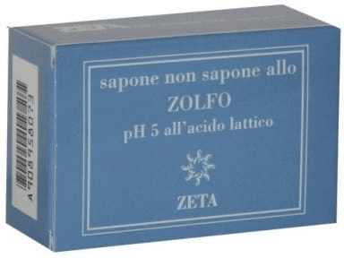 ZETA FARMACEUTICI Zeta Sapone Non Sapone Detergente Allo Zolfo pH5 All'Acido Lattico 100 g