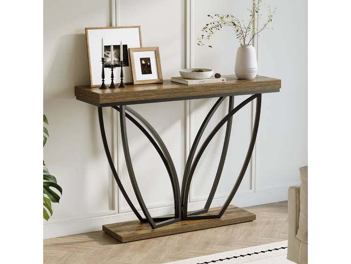 Table de canapé Tribesigns, 41,3 pouces, style industriel, meuble pour derrière le canapé, table console étroite et longue pour entrée, salon, hall d'entrée