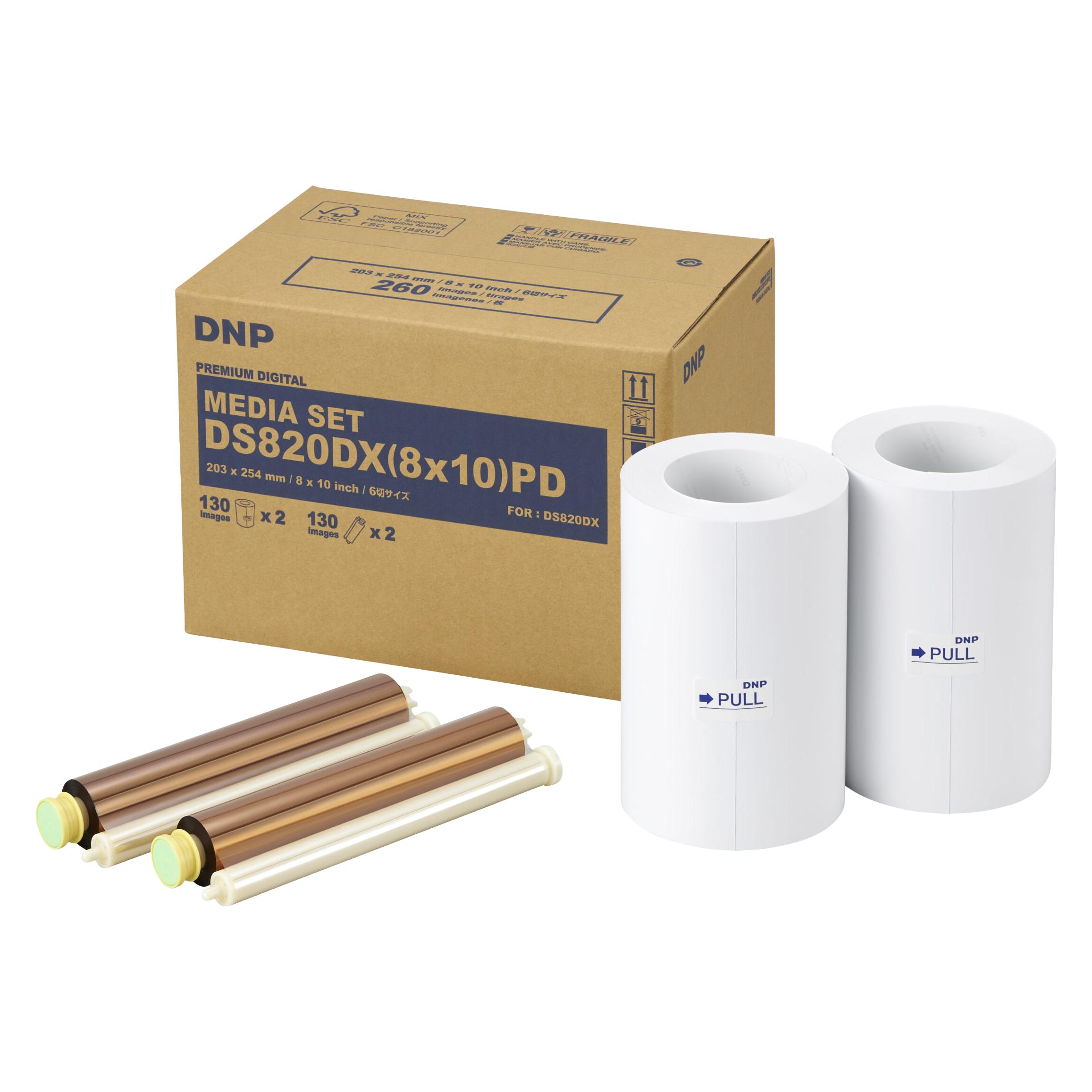 DNP Papier 2 Rollen je 110 St. 20x30 Einseitig für DS820DX (20x30 cm) (69991487)
