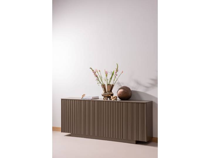 Sideboard WOOOD Nova mit FSC-Mix Massivkiefer und Dämpfung Funktion 200 x 40 x 85 cm , braun (trüffelbraun), B:200cm H:85cm T:40cm, FSC-zertifiziertes Massivholz, Sideboards, Sideboard, Tragkraft 15 kg pro boden, sichtbare Maserung, einfach zu montieren