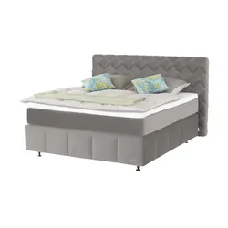 Jette Home Boxspringbett   ¦ grau ¦ Maße (cm): B: 202 H: 123